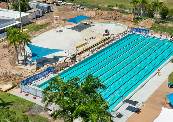 Upgrade works taking place at Hervey Bay Aquatic Centre