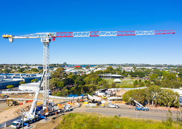 Hervey Bay Library and Administration site crane installation