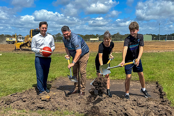 Basketball sod turning