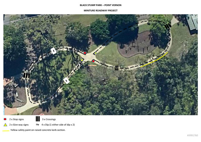 Black stump park miniature road project map