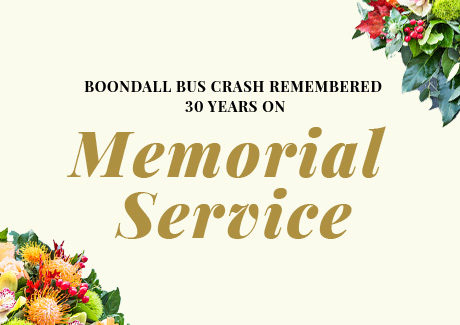 Boondall bus crash memorial 30 yr anniversary