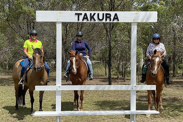 Takura horseriders on the rail trail