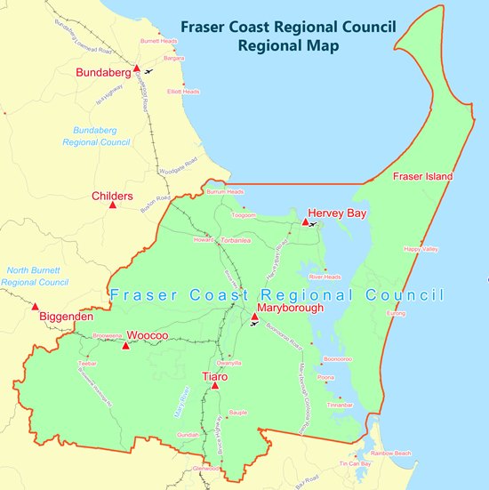 Fraser Coast Regional Council Regional Map 
